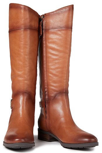 SAM EDELMAN Embellished burnished-leather boots