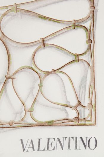 VALENTINO Printed silk-chiffon scarf
