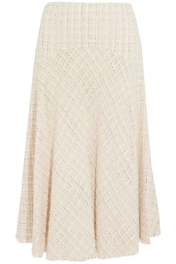 ALEXANDER MCQUEEN Metallic tweed midi skirt