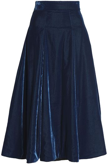 EMILIA WICKSTEAD Velvet midi skirt