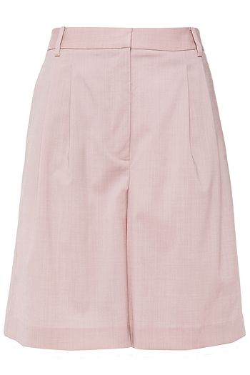 TIBI Pleated wool-blend shorts