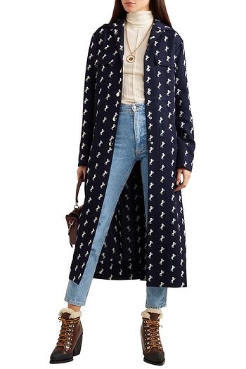 CHLOÉ Rylee shearling-trimmed leather and rubber ankle boots