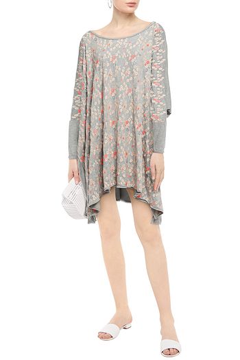 ZAYAN THE LABEL Dai oversized embroidered jersey and poplin dress
