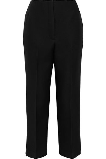 THE ROW Stind cropped wool and silk-blend straight-leg pants