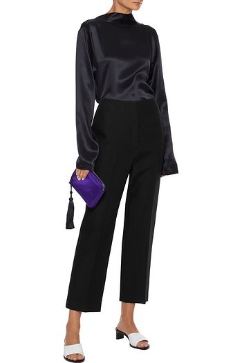 THE ROW Stind cropped wool and silk-blend straight-leg pants