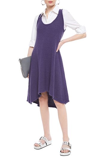 MM6 MAISON MARGIELA Asymmetric bouclé-knit wool-blend dress