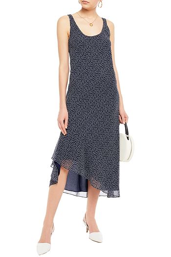 DIANE VON FURSTENBERG Talia asymmetric floral-print chiffon dress