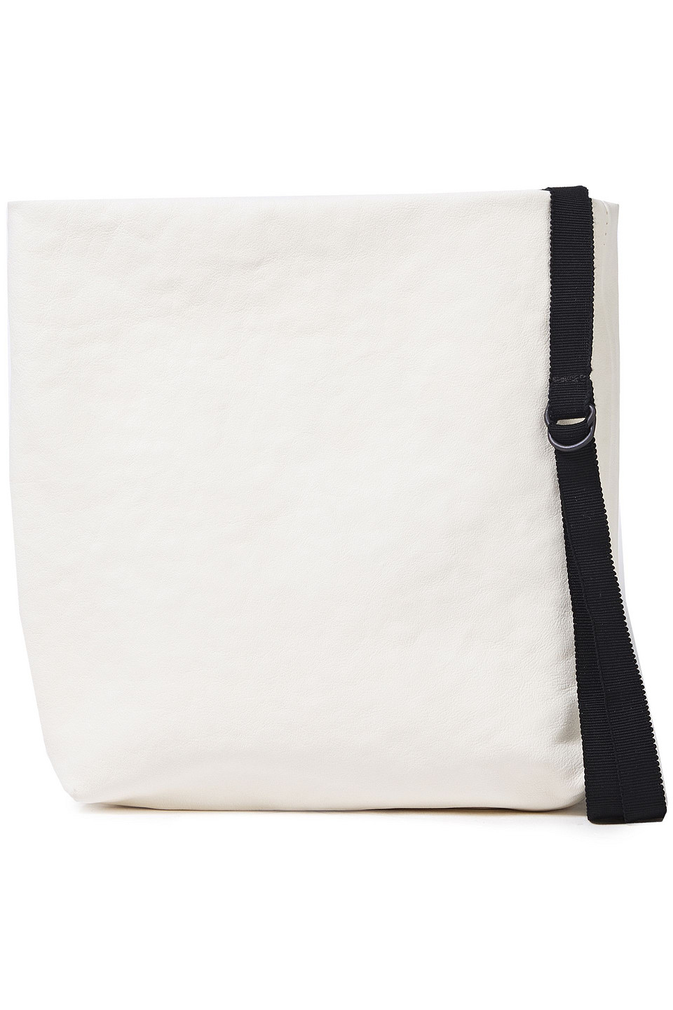 Woman Grosgrain-trimmed Leather Shoulder Bag