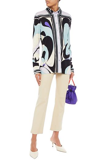 EMILIO PUCCI Printed wool-blend jersey shirt