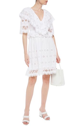 ANTIK BATIK Ally ruffled broderie anglaise cotton dress