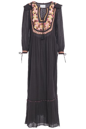ANTIK BATIK Lova crochet-trimmed cotton-gauze maxi dress