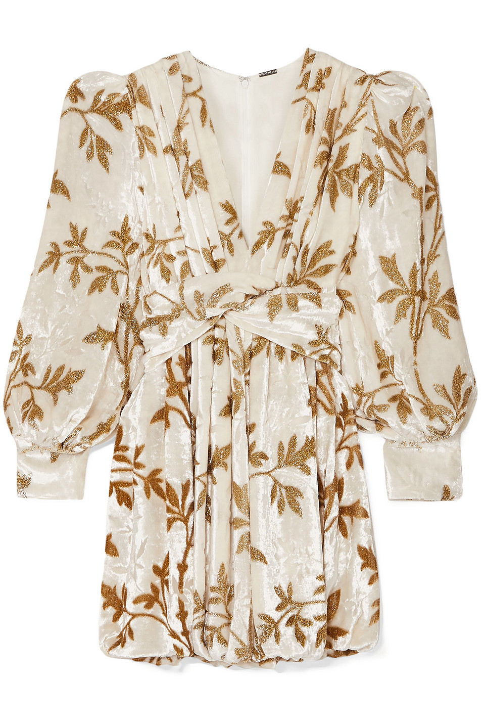Woman Anatalya Metallic Devoré-velvet Mini Dress