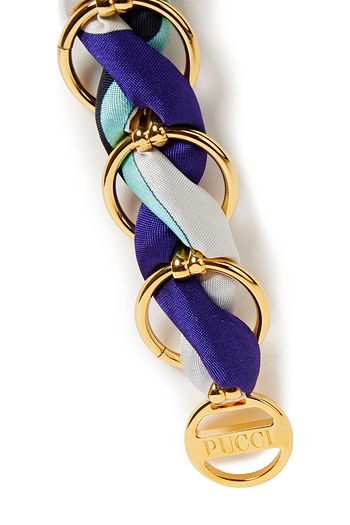 EMILIO PUCCI Printed satin-twill and gold-tone belt
