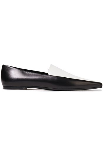 THE ROW Minimal zweifarbige Loafers aus Leder