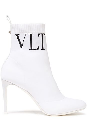 VALENTINO GARAVANI Sock Boots aus Stretch-Strick mit Jacquard-Besatz