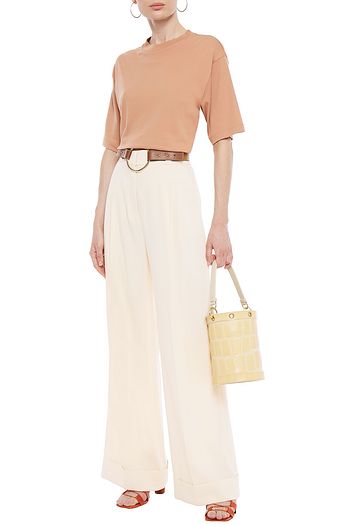 SEE BY CHLOÉ Pleated crepe wide-leg pants