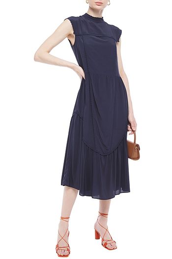 SEE BY CHLOÉ Gathered crepe de chine midi dress