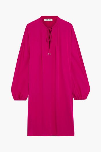 DIANE VON FURSTENBERG Jessica pleated stretch-silk dress