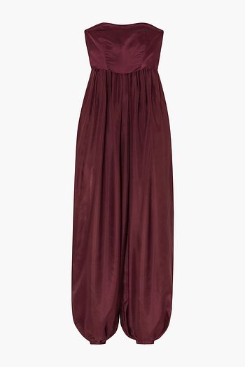 KALITA Solstice strapless cotton and silk-blend sateen and habotai jumpsuit