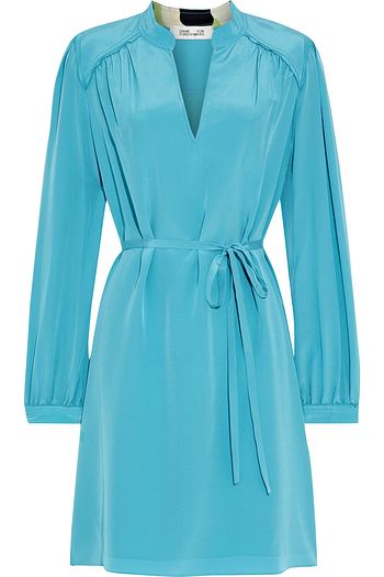 DIANE VON FURSTENBERG Glenda gerafftes Minikleid aus Crêpe de Chine aus Seide
