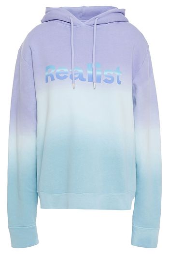 PACO RABANNE Printed dégradé French cotton-terry hoodie