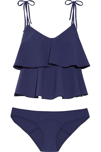LISA MARIE FERNANDEZ Imaan ruffled stretch-crepe bikini
