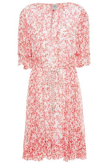 BAUM UND PFERDGARTEN Amalia belted floral-print crepon mini dress