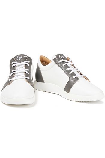 GIUSEPPE ZANOTTI Zweifarbige Sneakers aus Leder