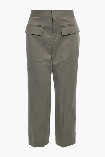 ATM ANTHONY THOMAS MELILLO Cropped brushed cotton-blend twill wide-leg pants