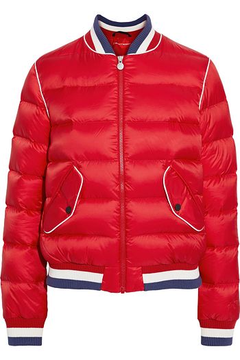 PERFECT MOMENT Rainbow quilted down bomber jacket