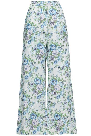ZIMMERMANN Floral-print linen wide-leg pants