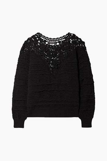 ISABEL MARANT Camden lace and crocheted cotton sweater