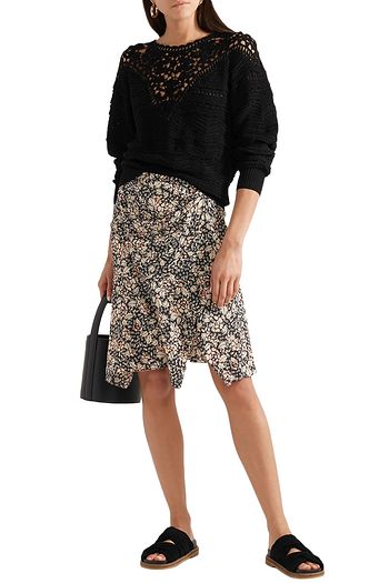 ISABEL MARANT Camden lace and crocheted cotton sweater