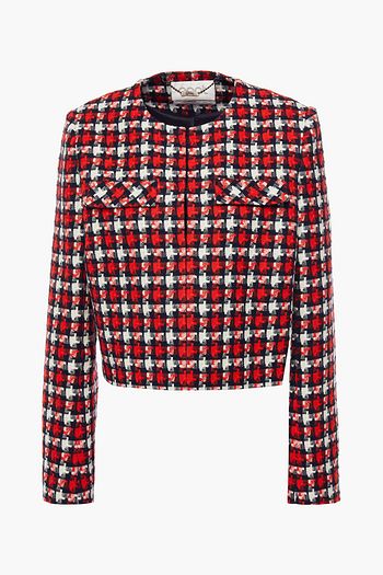 GOAT Cropped wool and cotton-blend tweed jacket