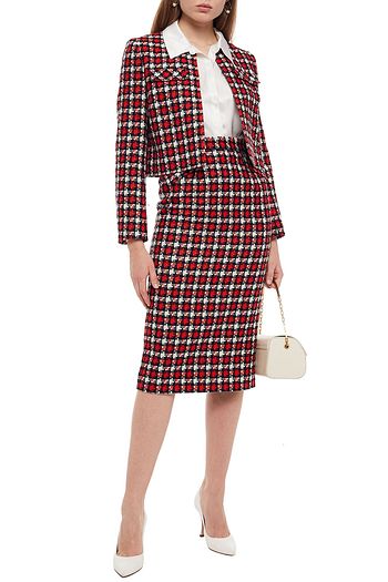 GOAT Cropped wool and cotton-blend tweed jacket