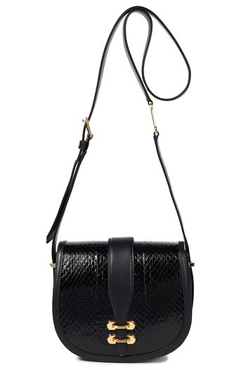 ALBERTA FERRETTI Leather-trimmed elaphe shoulder bag
