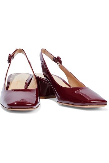GIANVITO ROSSI Tish 45 patent-leather slingback pumps