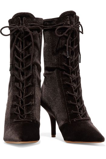 YEEZY Velvet ankle boots
