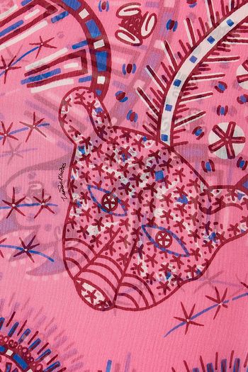 VALENTINO Printed silk-georgette scarf