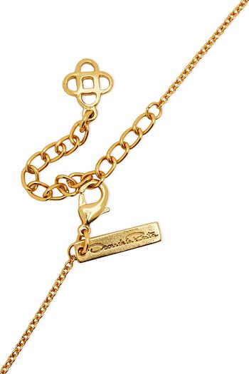 OSCAR DE LA RENTA Gold-tone, faux pearl and crystal necklace