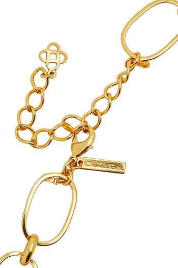 OSCAR DE LA RENTA Gold-tone, freshwater pearl and agate necklace