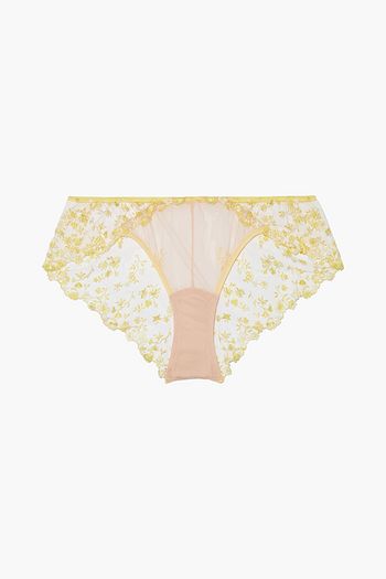 COSABELLA Selita embroidered stretch-mesh low-rise briefs