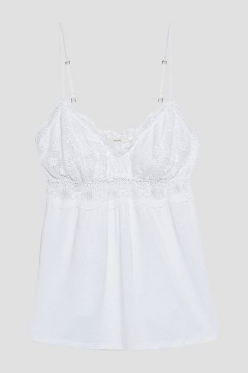 EBERJEY India lace-paneled stretch-modal jersey camisole