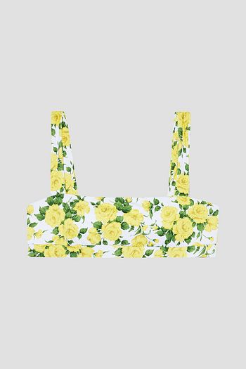 ONIA Zoe floral-print bikini top