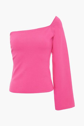 SOLACE LONDON Renata one-shoulder stretch-knit top