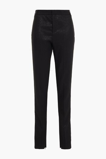 DUNDAS Metallic stretch-crepe slim-leg pants