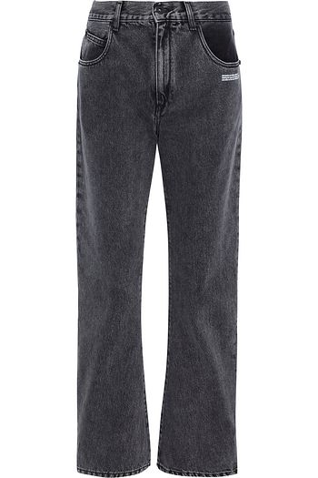 OFF-WHITE™ Printed high-rise straight-leg jeans