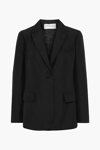 VALENTINO Silk-crepe blazer