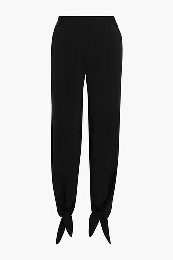 OFF-WHITE™ Tie-detailed stretch-cady tapered pants