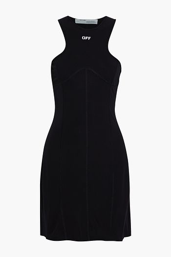 OFF-WHITE™ Rowing printed stretch-jersey mini dress